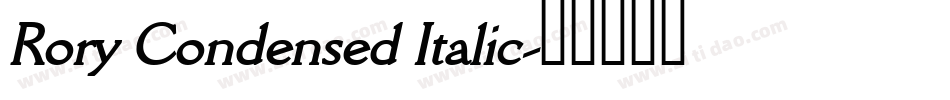 Rory Condensed Italic字体转换